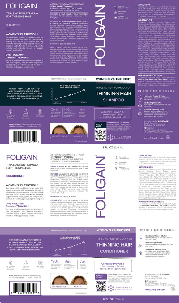 FOLIGAIN Hair Growth Shampoo + Conditioner Kit For Women - FOLIGAIN Canada