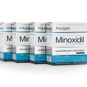 FOLIGAIN Low Alcohol Minoxidil 5% Hair Regrowth Treatment For Men 12 Month Supply - FOLIGAIN Canada