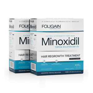 FOLIGAIN Low Alcohol Minoxidil 5% Hair Regrowth Treatment For Men 6 Month Supply - FOLIGAIN Canada