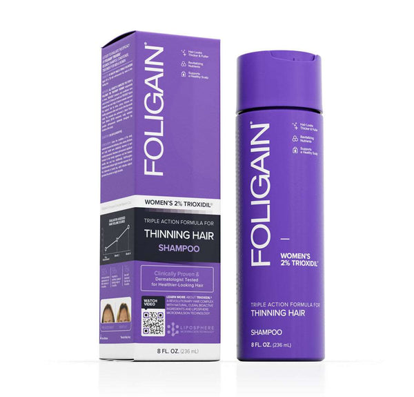 FOLIGAIN Triple Action Shampoo For Thinning Hair For Women with 2% Trioxidil - Foligain US