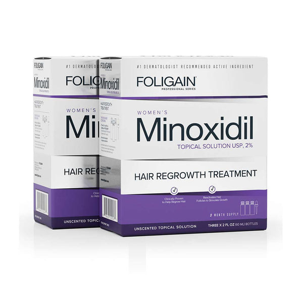 FOLIGAIN Minoxidil 2% Hair Regrowth Treatment For Women 6 Month Supply - FOLIGAIN Canada